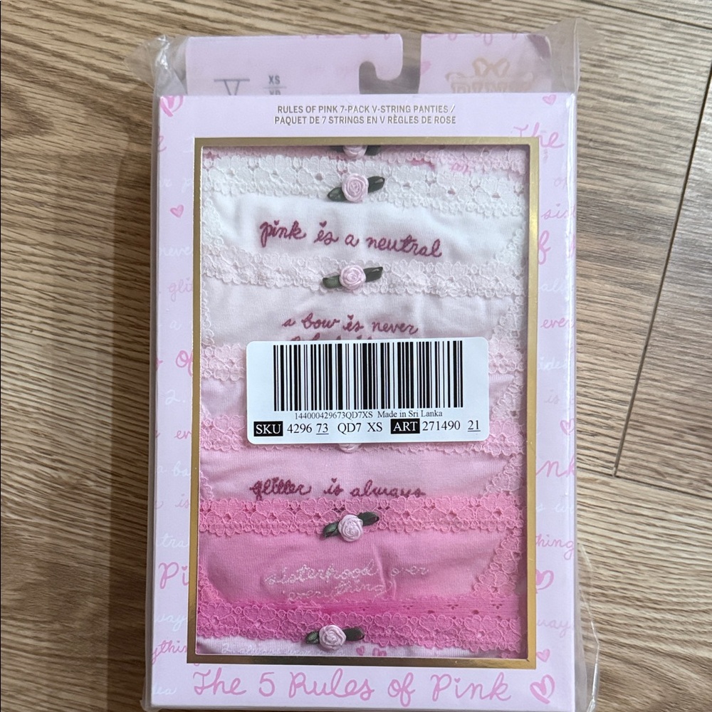 Victoria's Secret love shack fancy Pink Lace Panty Pack